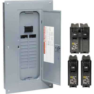 Square D Homeline 100A 20-Space 40-Circuit Indoor Main Breaker Plug-on Neutral Load Center Remodeler Pack